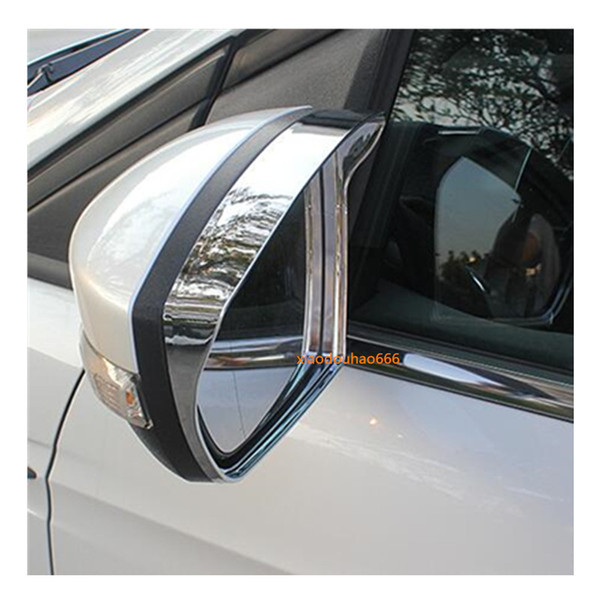 Car styling sticker rear Rearview Side glass Mirror trim frame Rain Shield Sun Visor Shade eyebrow 2pcs For Ford Kuga 2017 2018 2019