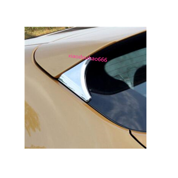 For Nissan Qashqai 2016 2017 Car body styling ABS chrome Rear tail Spoiler side triangle Molding window bezel trim Sticker 2pcs