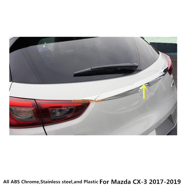 For Mazda CX-3 CX3 2017 2018 2019 car auto styling Rear back bumper cover ABS chrome Wrap license trim frame lamp panel 1pcs