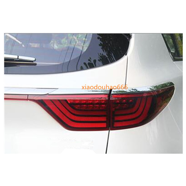 Car styling body Back tail rear Eyebrow/trim light lamp frame sticker ABS Chrome cover 2pcs For Kia kx5 Sportage 2016 2017 2018