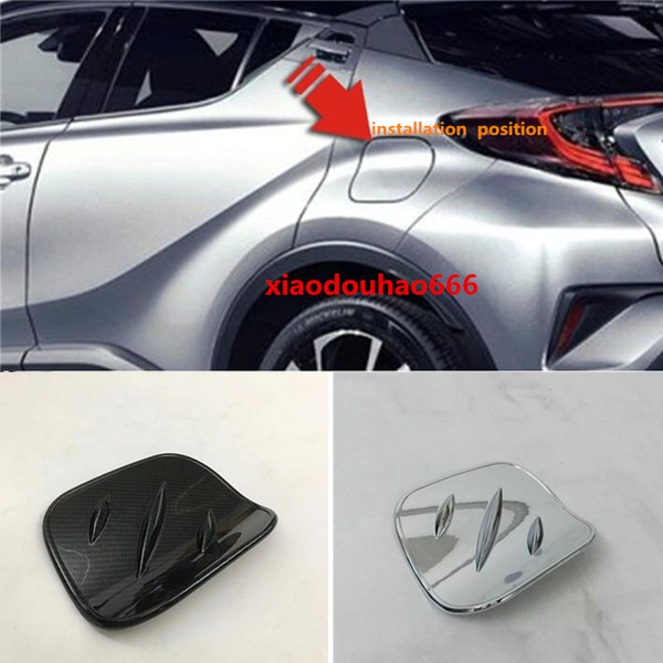 For TOYOTA C-HR CHR 2017 2018 body Gas/Fuel/Oil Tank Cover Cap sticker styling ABS chrome/Carbon fiber auto car 1pcs