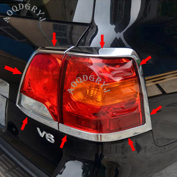 Car Styling ABS Chromed Taillight Rear Light Cover Molding Trim For Toyota Land Cruiser LC200 2012-2015