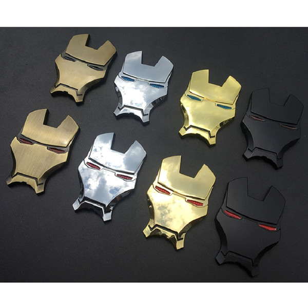 3D Chrome Metal Iron Man Car Emblem Stickers Decoration The Avengers Car Styling Decals Exterior Accessories