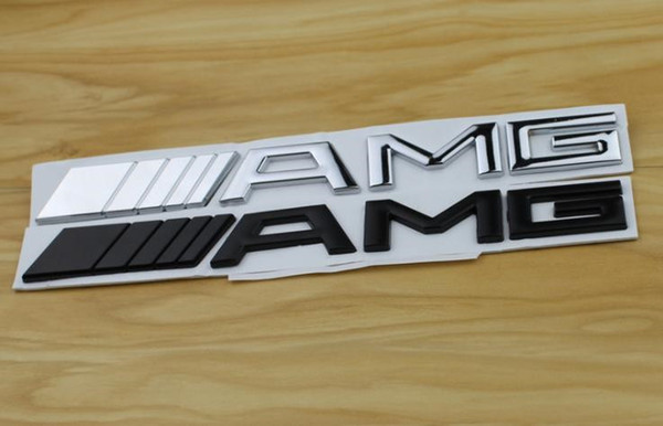 Chrome 3D ///AMG Chrome Trunk Letters Badge Emblem Sticker for Mercedes Benz AMG