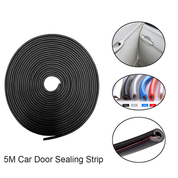 5M CAR DOOR EDGE SEALING STRIP DUSTPROOF UNIVERSAL AUTO ANT-SCRATCH SOUNDPROOF PROTECTIVE STICKER DIY ACCESSORIES MOULDING SEAL TRIM