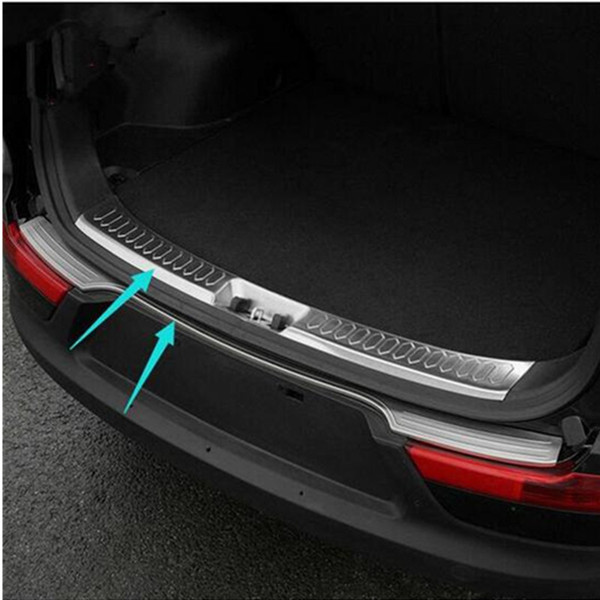 For KIA Sportage R 2015 2016 high quality rear door sill plate / bumper protector, 304 brushed stainless steel