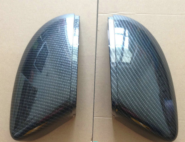 for Scirocco Passat B7 EOS (Carbon Effect) Side Wing Mirror Covers Caps fit VW Replace Case shell