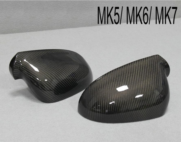 Golf Carbon Fiber Side Wing Mirror Covers MK5 MK6 MK7 Caps Replacement Fit VW Golf GTI 5 6 7 Scirocco Passat CC