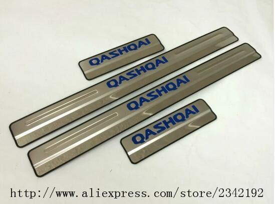 For Nissan Qashqai Door Sill Scuff Plate Stainless Steel Welcome Pedal Car Styling For Nissan Qashqai Door Sill 2015 2016 4pcs