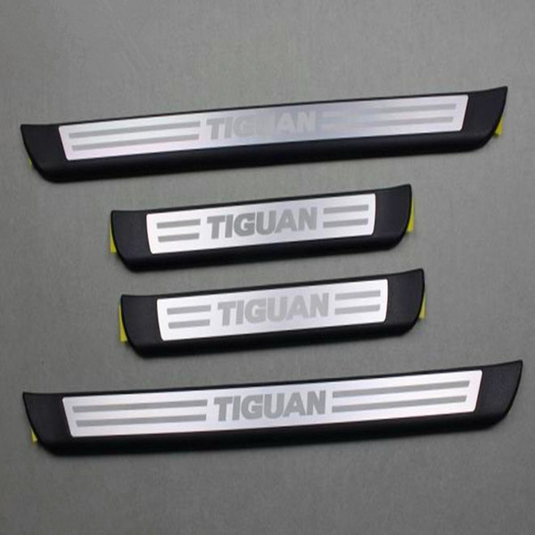 Original Entry Strip Protective Foil With Lettering Aviation Aluminium Car Welcome Pedal /door sill For Volkswagen Tiguan