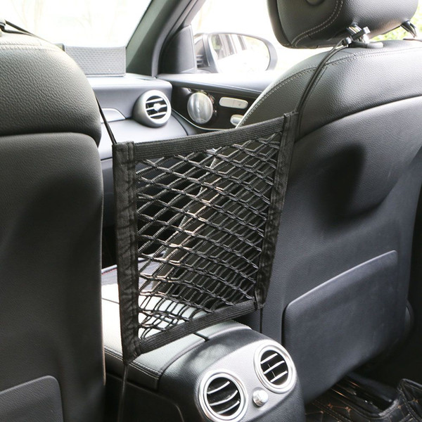 24X25cm Universal Elastic Mesh Net trunk Bag/Between Car organizer Seat Back Storage Mesh Net Bag Luggage Holder Pocket