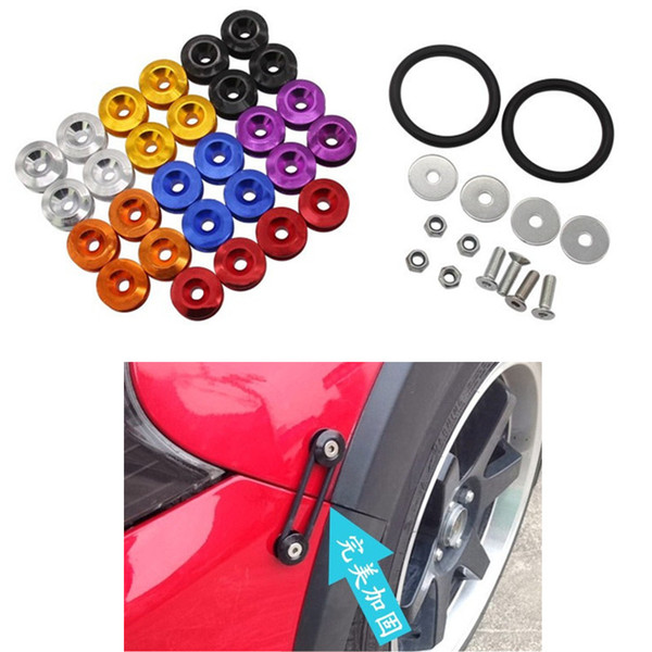 2019 Bigger JDM Car Front Rear Bumper Hatch Fixing Buckle Nuts Bolts Auto Replacement Parts Reinforced Surrounding Pad Detachable Screws