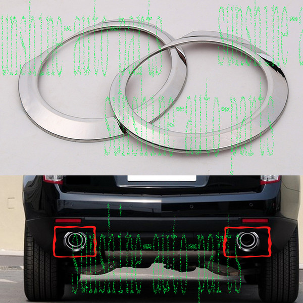 2Pcs/LOT CAR 304 Stainless Rear Decorative Tail Throat TRIMS FRAMES For Cadillac SRX 2010-2015 DIY