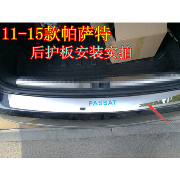 Car styling High quality stainless steel Rear bumper Protector Sill For 2011-2015 Vw Passat B7 98CM