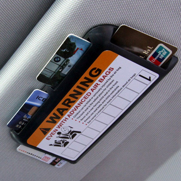 Car Visor Clip Organizer High-speed IC Card Clip Multifunction Temporary Parking Phone Number Car Parking Card Holder