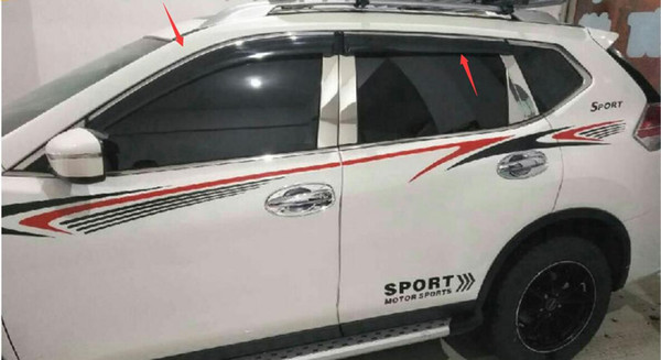 Accessories Side Window Sun Shield Visors Vent Rain Wind Deflector Guard for Nissan rogue x-trail 2014 2015 2016