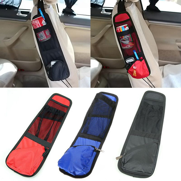 Practical Blue Car Seat Side Back Storage Bag Organizer Multi Pocket Holder Pouch Hanging Phone Drink Bags Car Styling