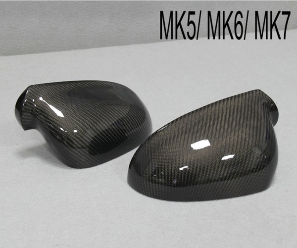 Golf Carbon Fiber Side Wing Mirror Covers MK5 MK6 MK7 Caps Replacement Fit VW Golf GTI 5 6 7 Scirocco Passat CC