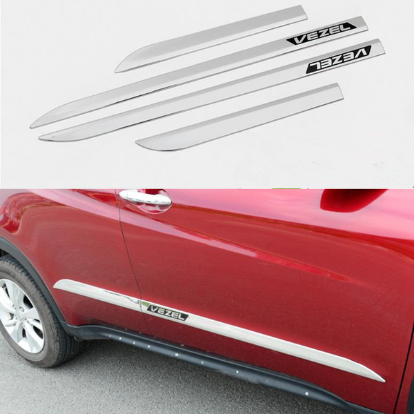 For Honda 2015 car accessories ABS chrome side door body trim for Honda VEZEL 2014-2016 chrome molding body strips