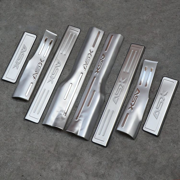 Stainless Steel Door Sill Threshold Scuff Plate 8pcs For Mitsubishi ASX 2011 2012 2013