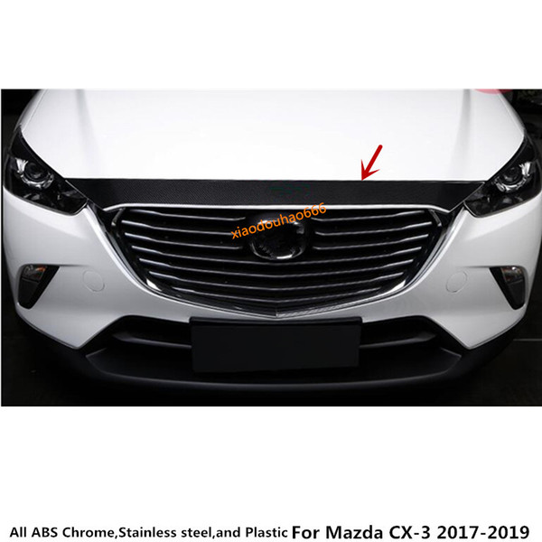 For Mazda CX-3 CX3 2017 2018 2019 Car cover bumper engine ABS Chrome trim racing front Grid Grill Grille frame edge hoods 1pcs