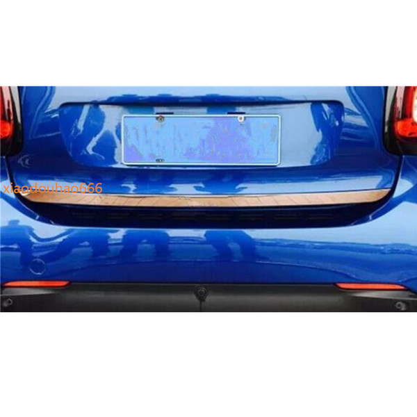 For Benz smart fortwo 2015 2016 2017 2018 car Sticker body cover stainless steel Rear door Tailgate frame plate trim lamp 1pcs