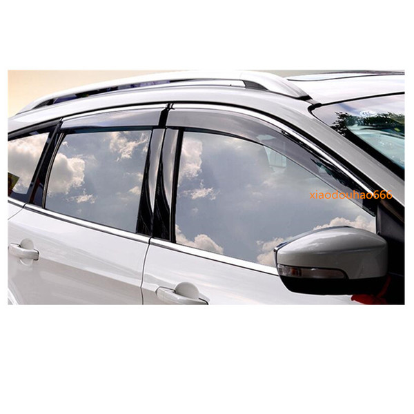 High quality Car cover plastic Window glass Wind Visor Rain/Sun Guard Vent frame lamp 4pcs For Ford Kuga 2013 2014 2015 2016