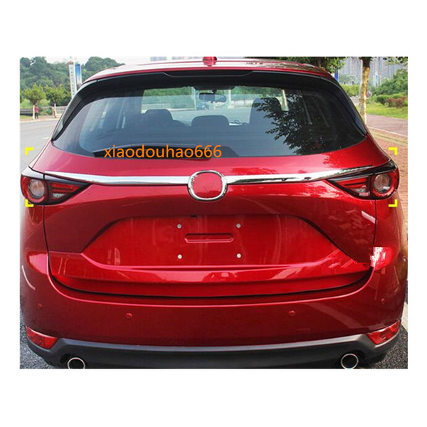 For Mazda CX-5 CX5 2nd Gen 2017 2018 car styling sticker cover Stainless steel Rear door Tailgate frame plate trim lamp parts 1pcs