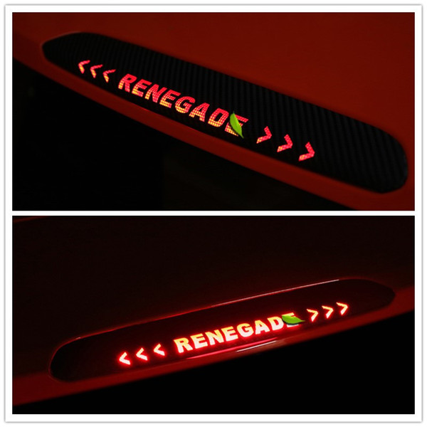 For Jeep Renegade 2015 2016 2017 2018 Carbon Fiber Color Rear Break Lamp Sticker Light Film Car Styling Accessories