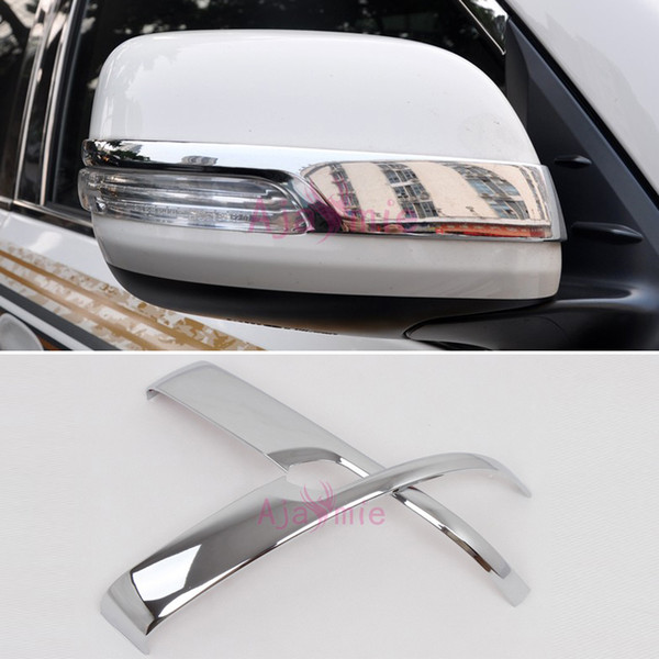 For Toyota Land Cruiser 200 LC200 2012-2018 Silver Color Door Mirror Overlay Rear View Trim Chrome Car-Styling Accessories