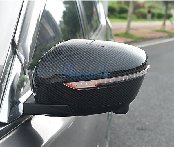 For Nissan Qashqai 2016+ Murano 2015+ Carbon Fiber Color Door Mirror Overlay Rear View Cover ABS Car Styling Accessories