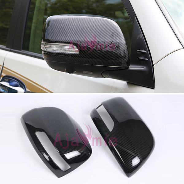 For Toyota Land Cruiser 150 Prado LC150 FJ150 2010-2018 Carbon Fiber Color Door Mirror Overlay Rear View Cover Car-Styling Accessories