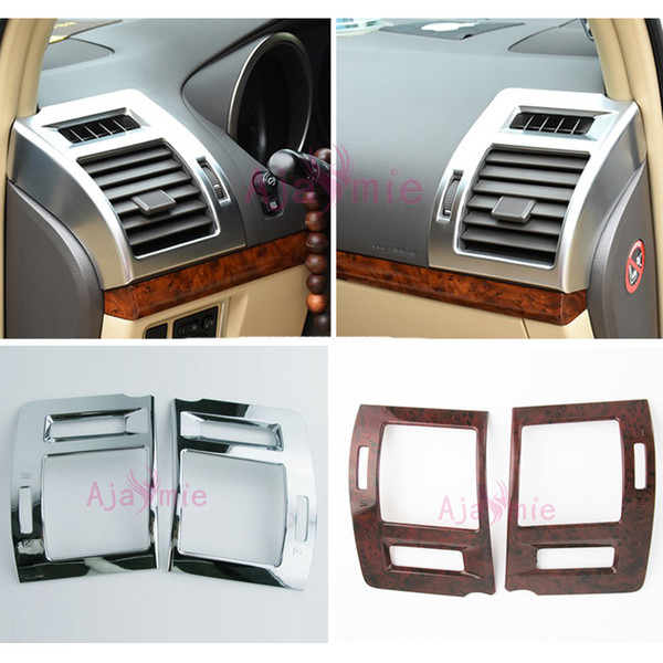 For Toyota Land Cruiser 150 Prado LC150 FJ150 2010-2017 Side Air Conditioner AC Outlet Vent Cover Trim Panel Chrome Car-Styling Accessories