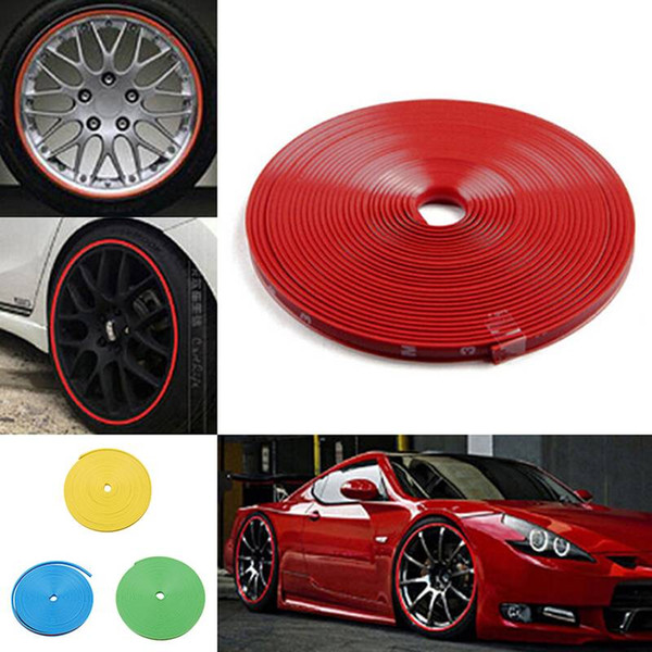 8M Car Truck Wheel Rim Protector Tire Guard Line Rubber Moulding Decoration