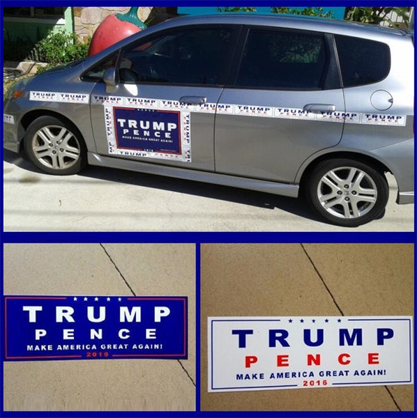 100pcs/Lot Car Decals Donald Trump for President Make America Great Again Bumper Sticker Exterior Accessories 4585