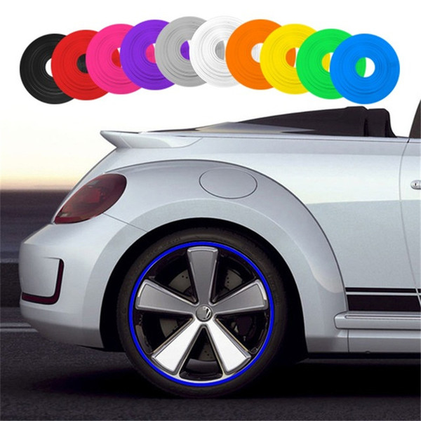 8M/Roll New Car Styling IPA Rimblades Car Vehicle Color Wheel Rims Protector Tire Guard Line Rubber Moulding Trim