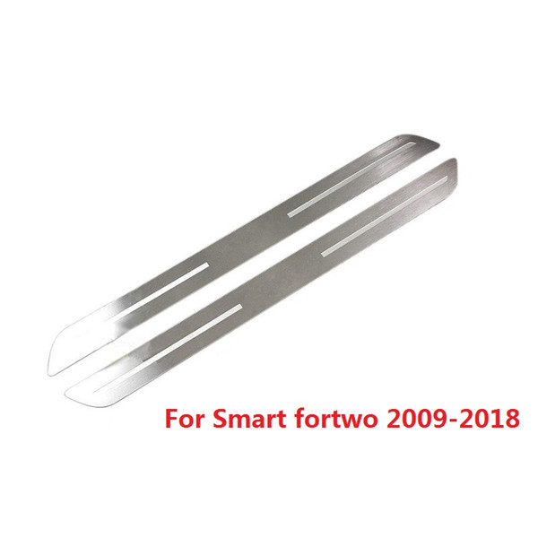 Stainless Steel Car Door Sills Plate Door Scuff Cover Stickers for Smart fortwo forfour 2009 2010 2011 2012 2013 2014 2015 2016 2017 2018