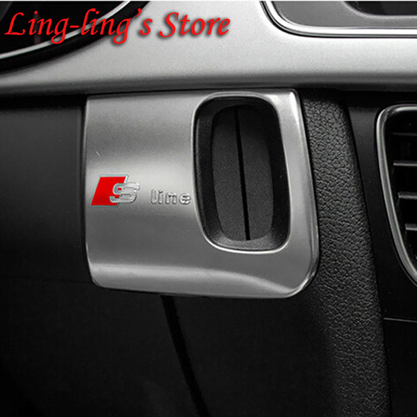 [LHD] New Design Car Styling Stainless Steel Sticker Car Key Hole Decoration Sticker For Audi A4 B8 2009-2015 A5 S5