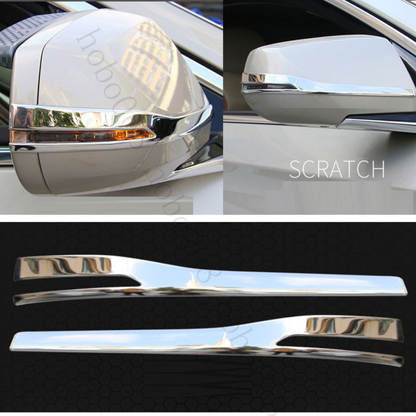 2pcs/LOT For Cadillac XTS 2013-15 CAR AUTO Stainless Steel Rearview Mirror Decorative Trims Frames diy