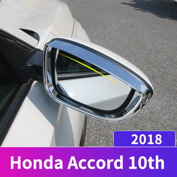 2pcs/set Car Rear View Mirror Stickers Rain Eyebrow Weatherstrip Auto Mirror Rain Shield Shade Cover For Honda Accord 2018