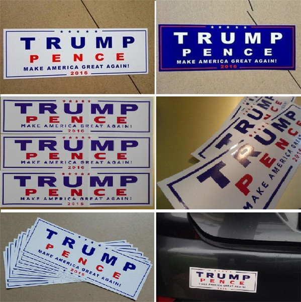 1000pcs/Lot Car Decals Donald Trump for President Make America Great Again Bumper Sticker Exterior Accessories 4585