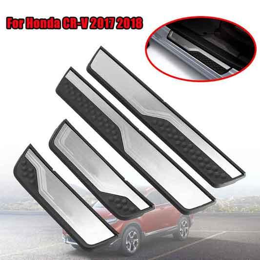 4PCS Stainless Steel Door Sill Trim Protectors Guard For Honda CRV 2017 2018