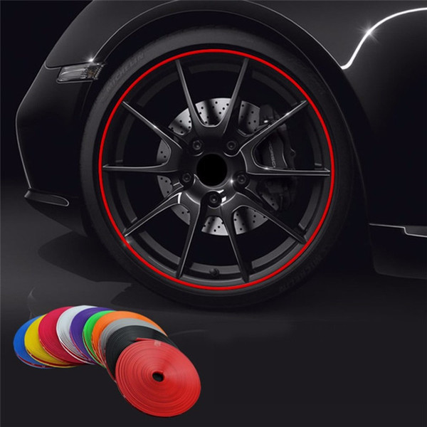 Hot8M/ Roll New Styling IPA Rimblades Car Vehicle Color Wheel Rims Protectors Decor Strip Tire Guard Line Rubber Moulding Trim