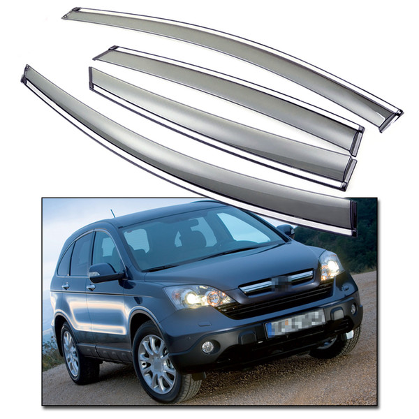 New Front & Rear Side Window Visor Deflectors Vent Shade fit for Honda CR-V 2007-2011 08 09 10