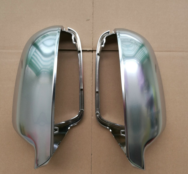 2013 For A4 A5 S5 B8.5 Side Wing Mirror Covers caps aluminum Brushed Silver Matte Chrome fit Audi A3 8P Replacement RS5 RS4