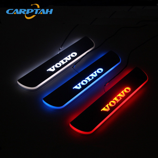 CARPTAH Trim Pedal Car Exterior Parts LED Door Sill Scuff Plate Pathway Dynamic Streamer light For Volvo XC60 2015 2016