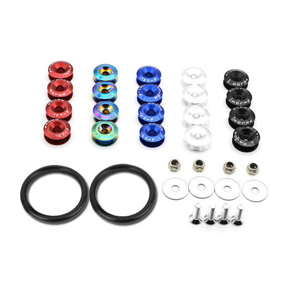 Aluminum Quick Release Fasteners For Universal Car Bumpers Trunk Fender Hatch Lids Kit 5 Colors