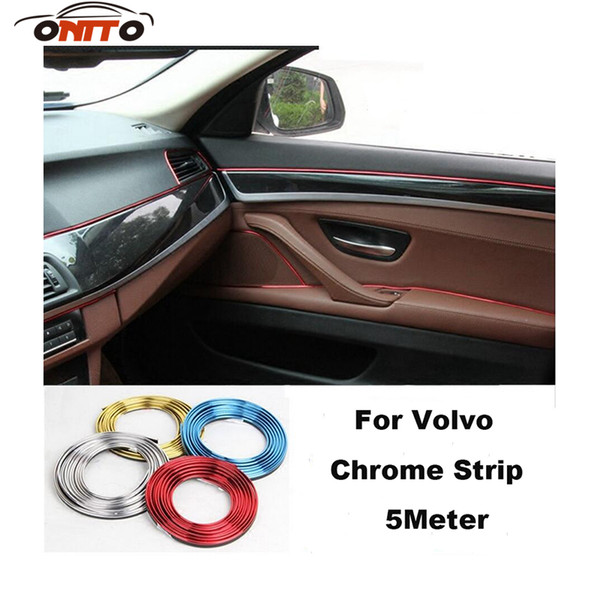 Hot sale 5 Meter car decorative chrome strips car embelm decoration stips for XC90 XC70 XC60 V40 V50 V60 V70 V90 S40 S50 S60 S70 S90 emblem