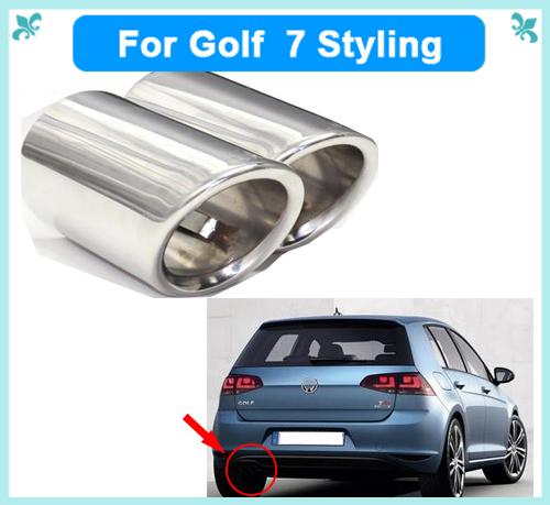 Car styling exhaust pipe car covers for VW Volkswagen for golf 6 for golf 7 JETTA Scirocco Sagitar 1.4T TSI