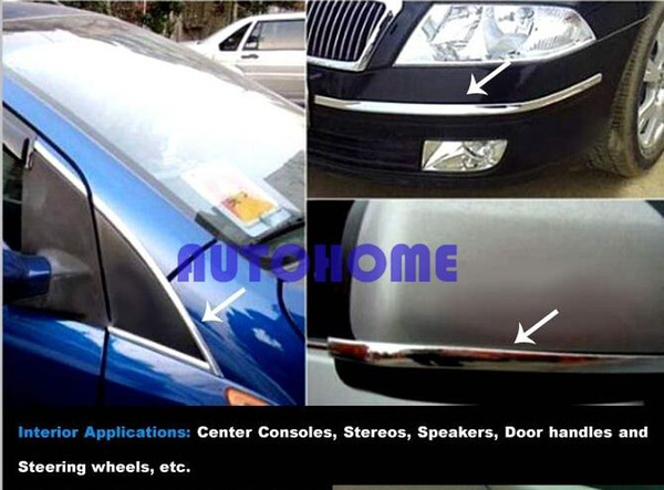 5 X 3M Chrome Trim Strip Car Interior Door Mould Molding Dec Universal Adhesive Sticker order<$18no track